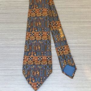 Hermes Hieroglyph Necktie France 100% Silk